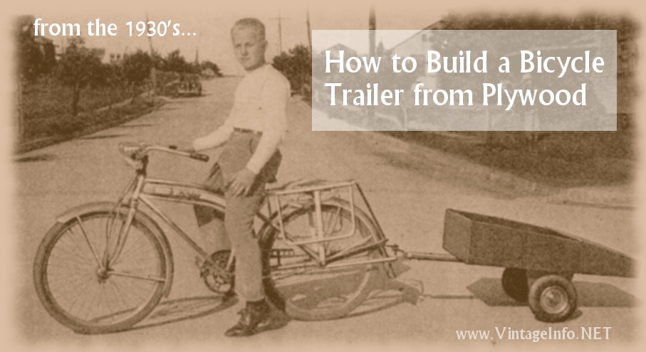 How to build a bicycle trailer from plywood