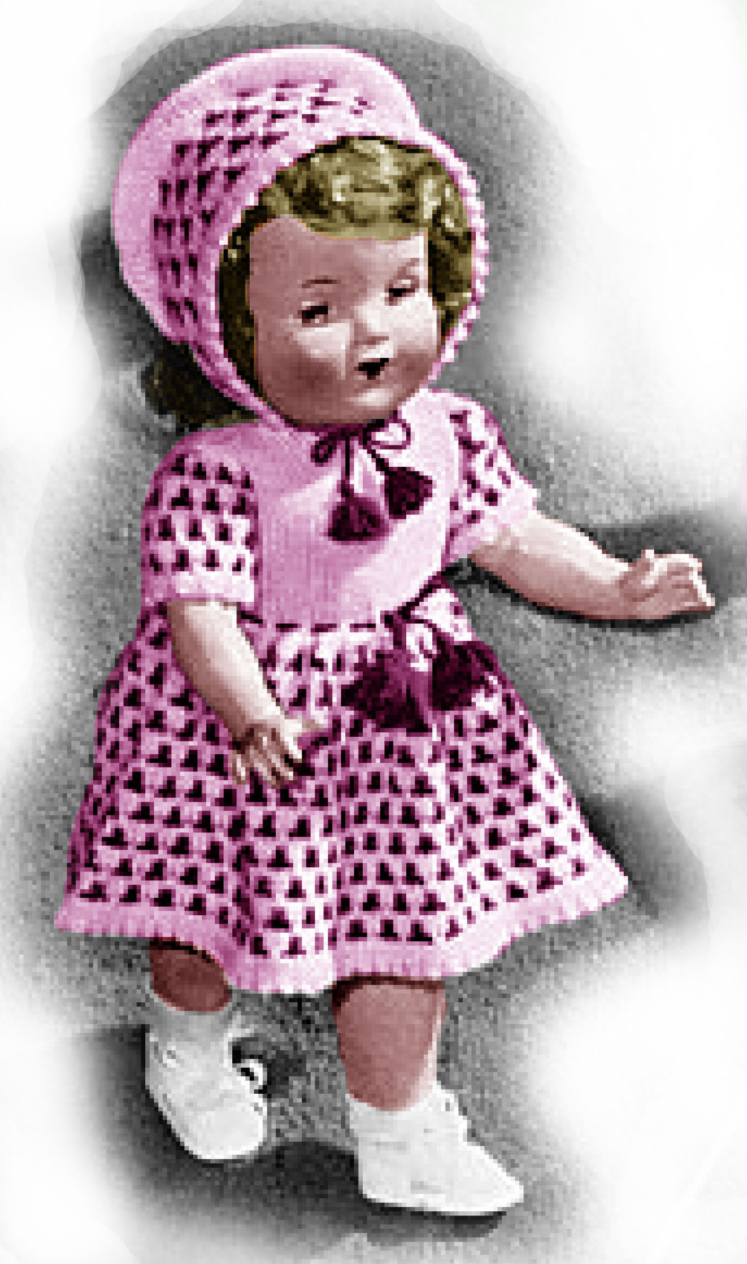 18 Inch Doll Dress and Bonnet Knitting Pattern